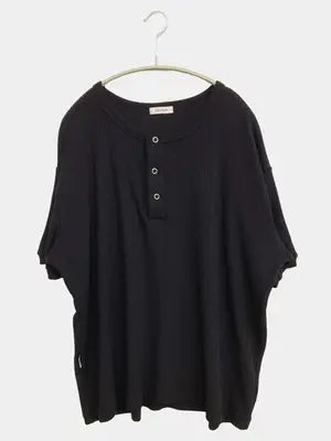 Adoon plain/アドーンプレーン/Tシャツ/カットソー/トップス/ブラック/L