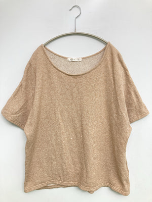 beaute' de s.mile/Tシャツ/カットソー/トップス/ベージュ/L バスト86～94　身長154～162