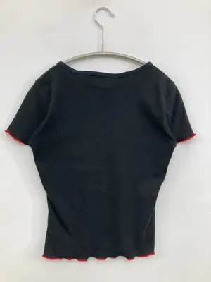 Laulau/Tシャツ/カットソー/トップス/ブラック