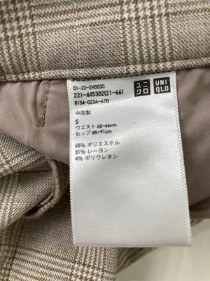 UNIQLO/ユニクロ/スラックス/パンツ/ベージュ/S