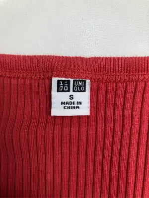 UNIQLO/ユニクロ/Tシャツ/カットソー/トップス/レッド/S