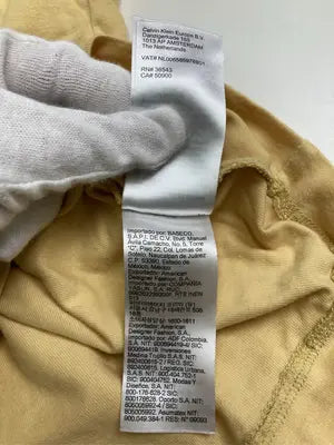 Calvin Klein/カルバンクライン/Tシャツ/カットソー/トップス/イエロー/XS