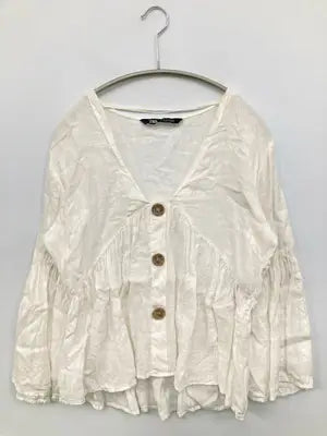 ZARA/ザラ/シャツ/ブラウス/トップス/ホワイト/XS