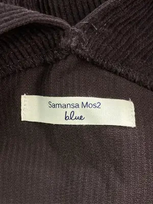 Samansa Mos2 blue/サマンサモスモスブルー/ジャンパースカート/ワンピース/ドレス/ブラウン/フリー