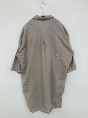 Ladies Fashion/シャツワンピース/ワンピース/ドレス/グレー/M,L体型の人に適合