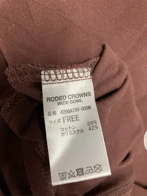 RODEO CROWNS/ロデオクラウンズ/Tシャツ/カットソー/トップス/ブラウン/FREE
