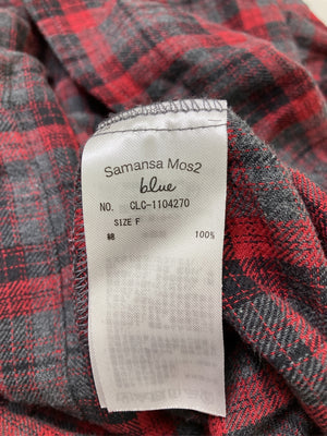 Samansa Mos2 blue/サマンサモスモスブルー/シャツワンピース/ワンピース/ドレス/グレー/F