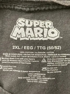 super mario/Tシャツ/カットソー/トップス/ブラック/2XL/EEG/TTG(50/52)