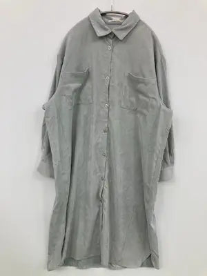 continuer de NICE CLAUP/コンティニューデナイスクラップ/シャツワンピース/ワンピース/ドレス/グレー
