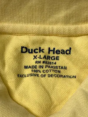 DUCK HEAD/ポロシャツ/トップス/イエロー/X-LARGE