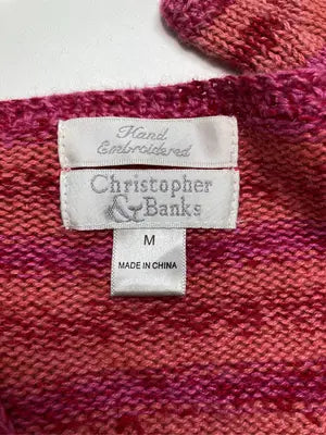 Christopher＆Banks/カーディガン/ボレロ/トップス/レッド/M