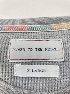 POWER TO THE PEOPLE/パワートゥザピープル/Tシャツ/カットソー/トップス/グレー/X-LARGE