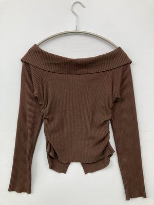 ニット/セーター/トップス/ブラウン/F