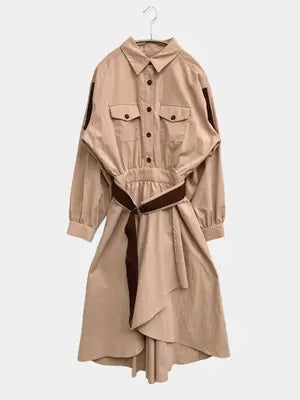 CECIL McBEE/セシルマクビー/シャツワンピース/ワンピース/ドレス/ベージュ/M