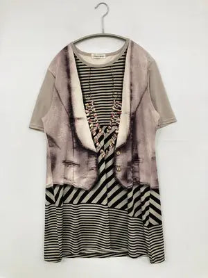 LADIES WEAR/Tシャツ/カットソー/トップス/ベージュ