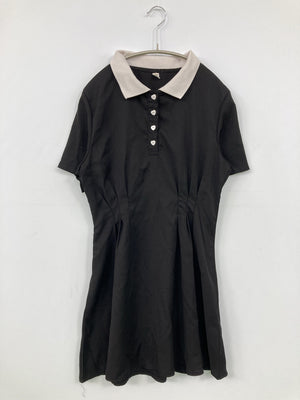 LKE/シャツワンピース/ワンピース/ドレス/ブラック/L