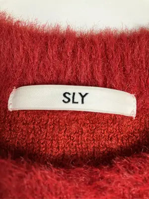 SLY/スライ/ニット/セーター/トップス/レッド/FREE