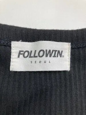 FOLLOWIN/フォロウィン/Tシャツ/カットソー/トップス/ブラック/F