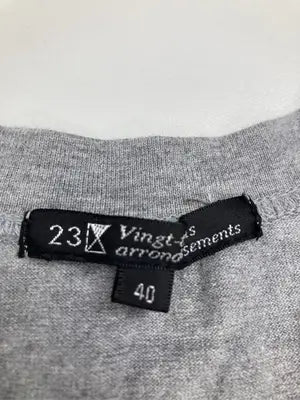 23区/ニジュウサンク/Tシャツ/カットソー/トップス/グレー/40