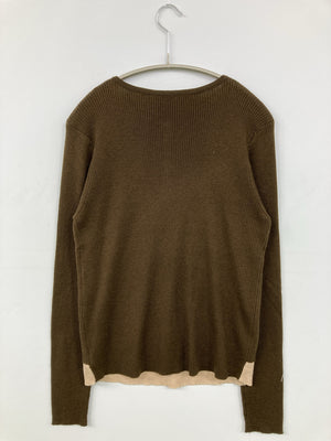 ニット/セーター/トップス/カーキ/M