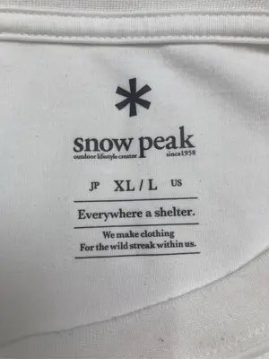 snow peak/スノーピーク/Tシャツ/カットソー/トップス/ホワイト/XL