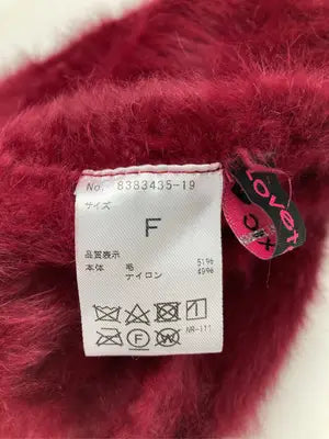 lovetoxic/ラブトキシック/ニットキャップ/ビーニー/帽子/レッド/F