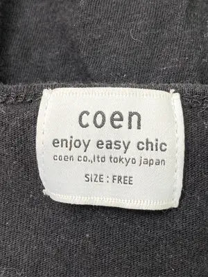 coen/コーエン/Tシャツ/カットソー/トップス/ブラック/FREE