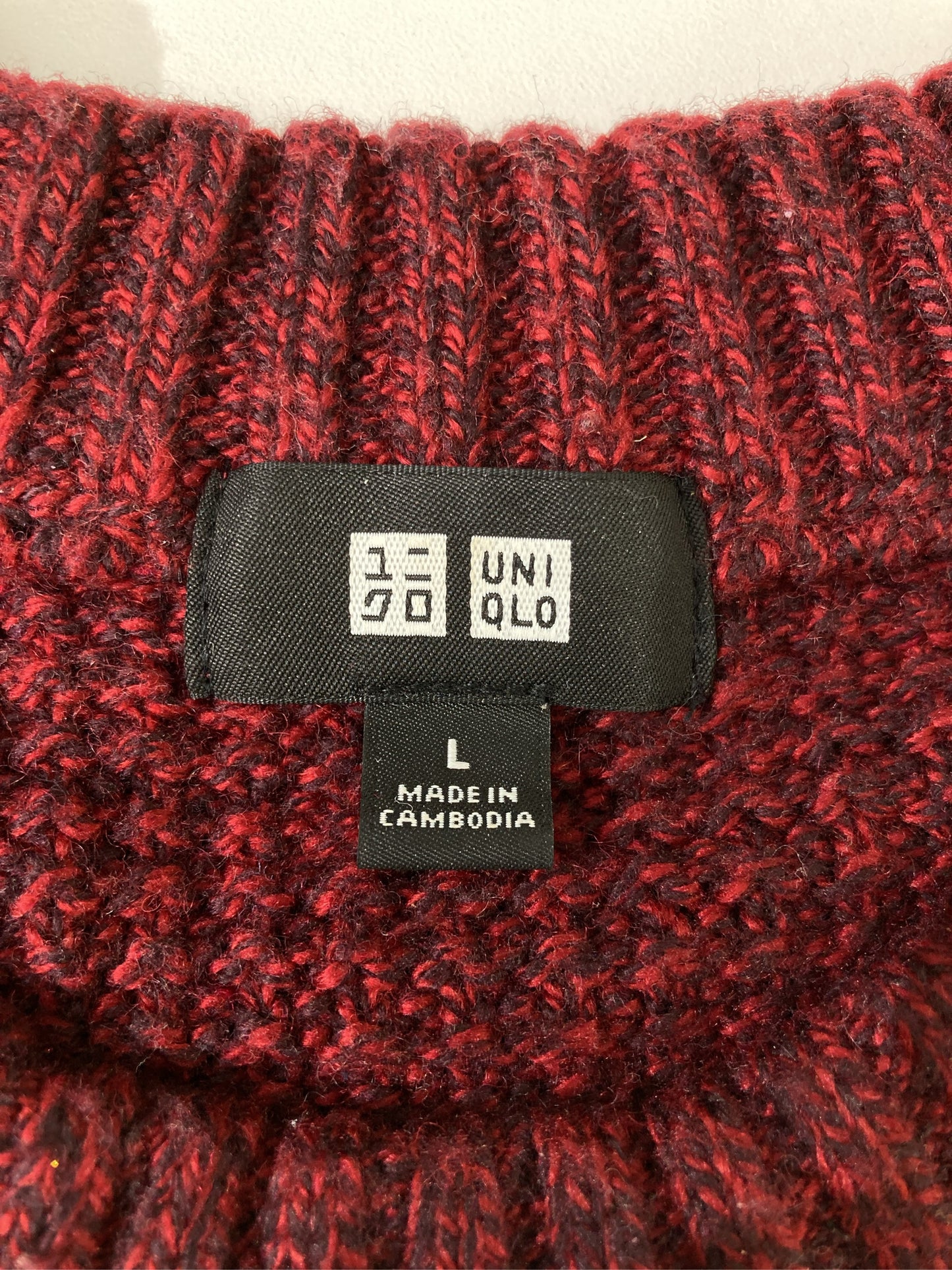 UNIQLO/ユニクロ/ニット/セーター/トップス/レッド/L