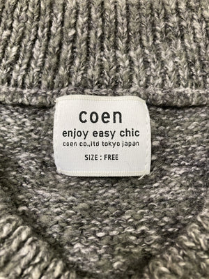 coen/コーエン/ベスト/トップス/グレー/FREE