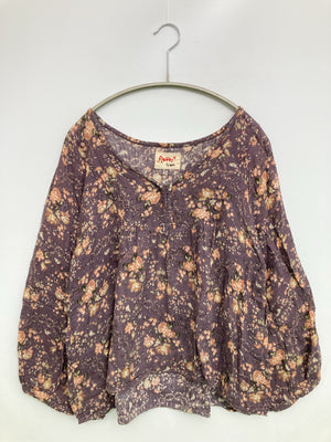 flower/フラワー/シャツ/ブラウス/トップス/ブラウン