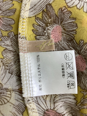 flower/フラワー/シャツ/ブラウス/トップス/イエロー