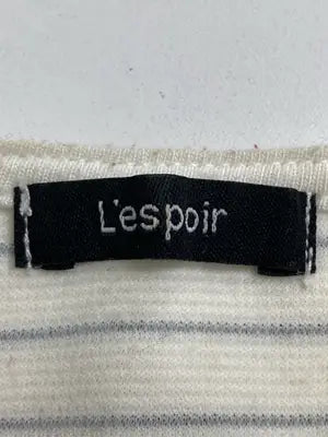 L'espoir/レスポワール/Tシャツ/カットソー/トップス/アイボリー/M