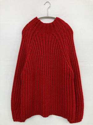 ニット/セーター/トップス/レッド/L