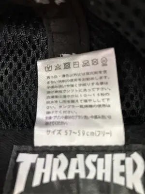 THRASHER/スラッシャー/キャップ/帽子/ブラック/57~59cm (フリー)