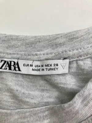 ZARA/ザラ/Tシャツ/カットソー/トップス/グレー/M