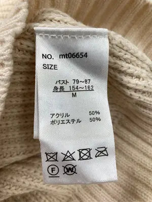 ニット/セーター/トップス/ベージュ/M   バスト79～87  身長154～162