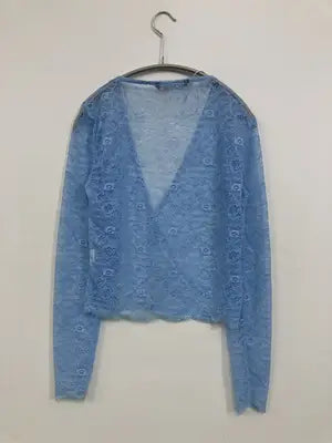 ZARA/ザラ/カーディガン/ボレロ/トップス/スカイブルー/EUR M