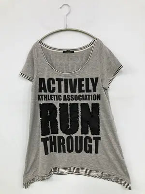 witty pitty/Tシャツ/カットソー/トップス/グレー/M