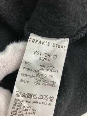 FREAK'S STORE/フリークスストア/スウェット/トップス/ブラック/F