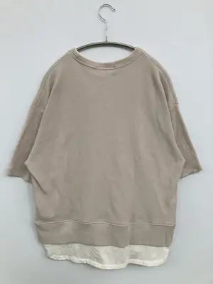 AQUAHISTORY/Tシャツ/カットソー/トップス/ベージュ/L