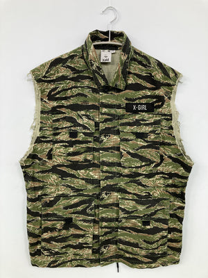 X-GIRL/エックスガール/ベスト/トップス/カーキ/M