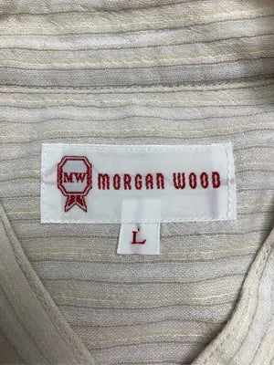 MORGAN WOOD/シャツ/ブラウス/トップス/アイボリー/L