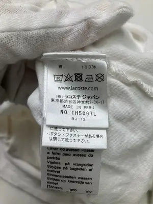 LACOSTE/ラコステ/Tシャツ/カットソー/トップス/ホワイト/US M