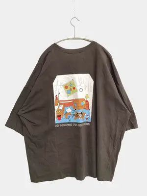 kutir/クティール/Tシャツ/カットソー/トップス/ブラウン/L
