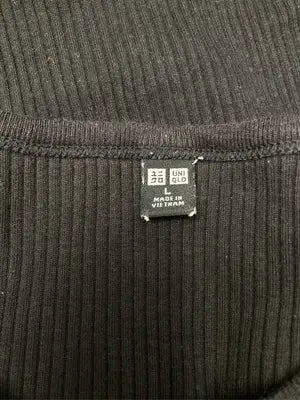 UNIQLO/ユニクロ/Tシャツ/カットソー/トップス/ブラック/L