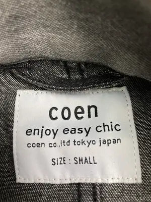 coen/コーエン/デニムジャケット/ジャケット/アウター/ブラック/SWALL