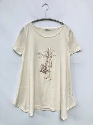 axes femme/アクシーズファム/Tシャツ/カットソー/トップス/アイボリー/M