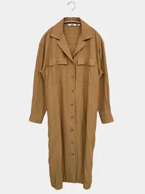 UNIQLO/ユニクロ/シャツワンピース/ワンピース/ドレス/ベージュ/S