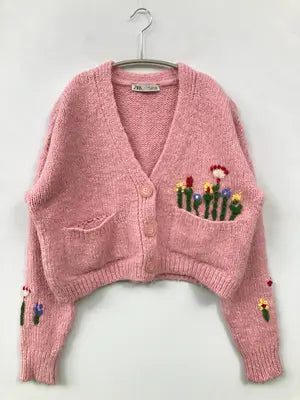 ZARA/ザラ/カーディガン/ボレロ/トップス/ピンク/USA S