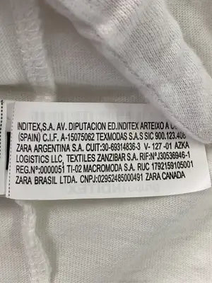 ZARA/ザラ/Tシャツ/カットソー/トップス/ホワイト/USA S